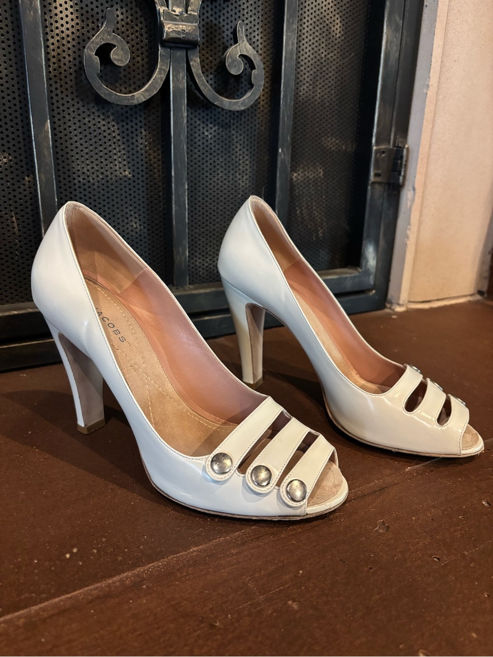 Marc Jacob’s White Peep-toe Heels - Picture 2 of 8